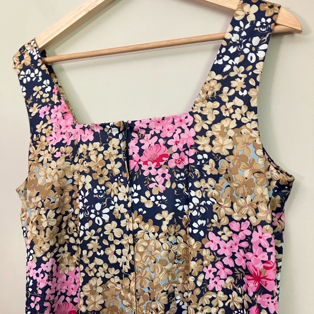 Vintage dress 70s 80s D’Allairds floral print square neck women’s size large - Picture 7 of 16